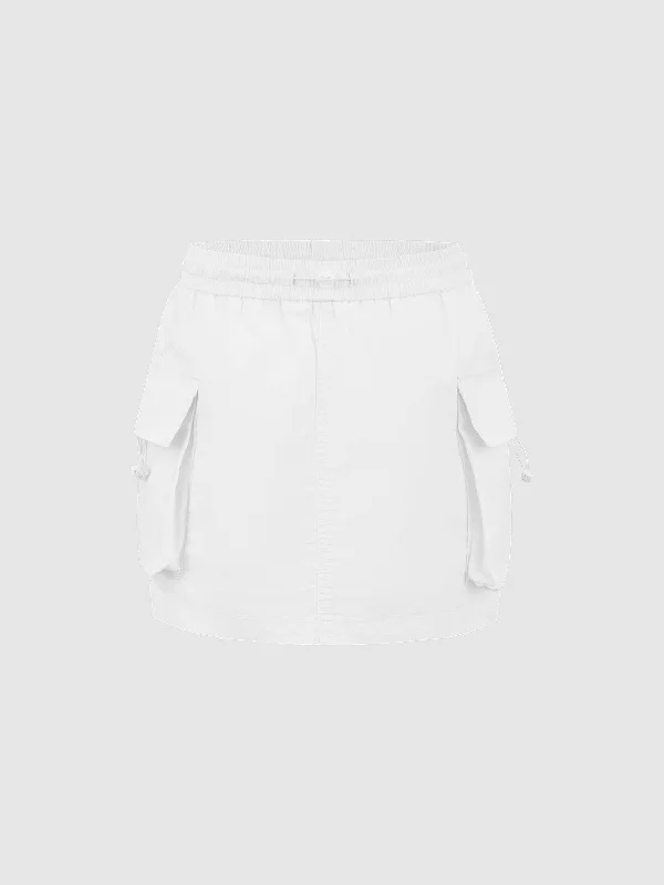 Drawstring Waist Mini Straight Skirt