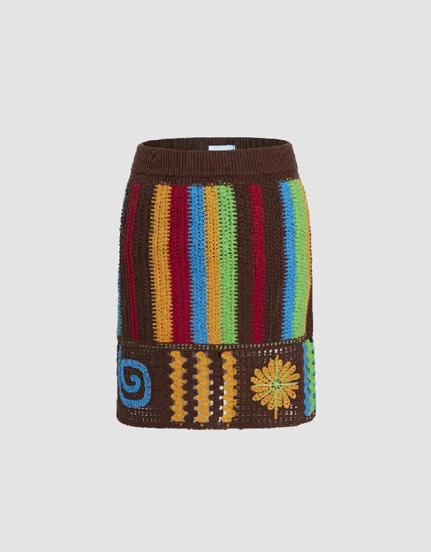 Elastic Mini Knitted Skirt