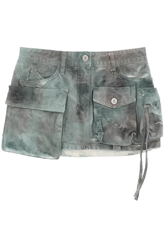 fay camouflage cargo mini skirt 241WCS136D022 STAINED GREEN CAMOUFLAGE