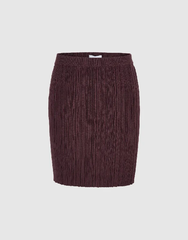 Mini Knitted Straight Skirt