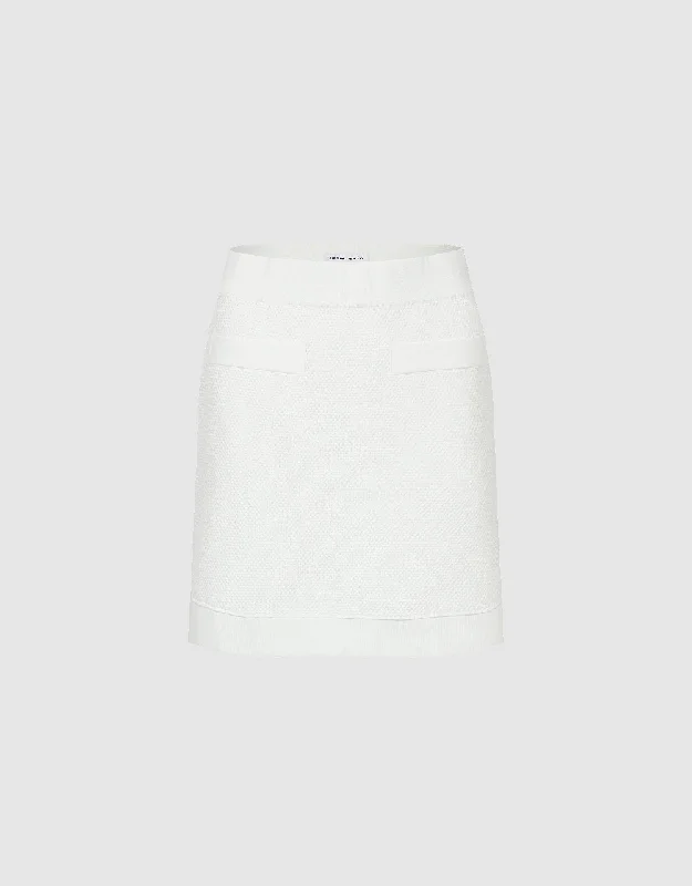 Mini Straight Knitted Skirt