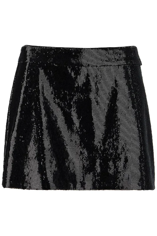 sequin mini skirt F4CWOT FLSIM NERO