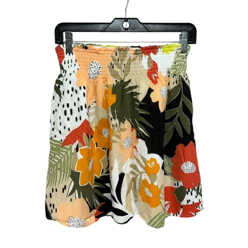 Skirt Mini & Short By Loft In Tropical Print, Size: M