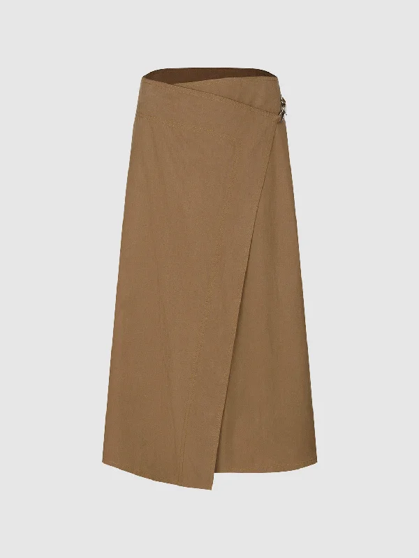 Wrapped Mini A-Line Skirt